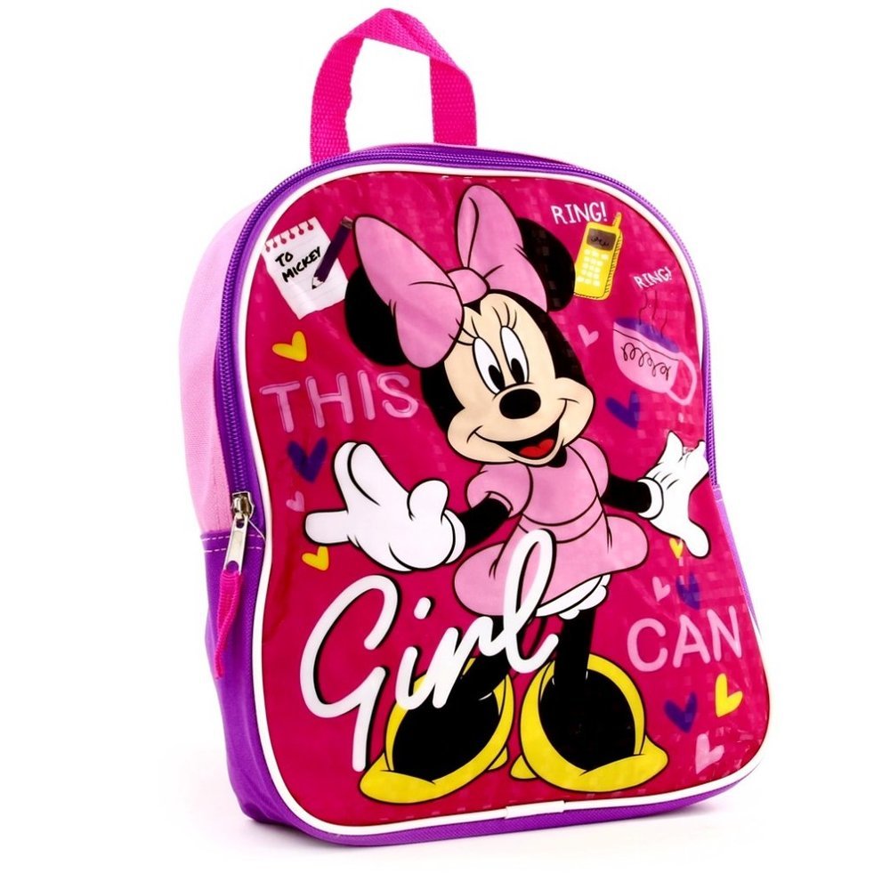 Minnie Mouse 11" Mini Backpack Toddlers Kids Pink Purple Overnights School